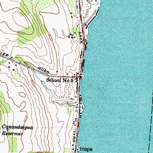Topographic Map of School Number 9 (historical), NY