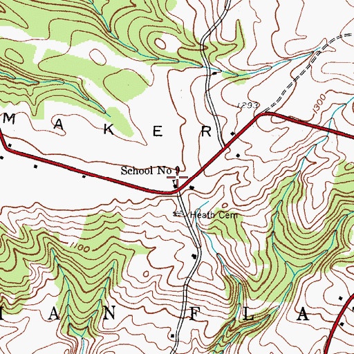 Topographic Map of School Number 9 (historical), NY