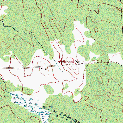 Topographic Map of School Number 9 (historical), NY