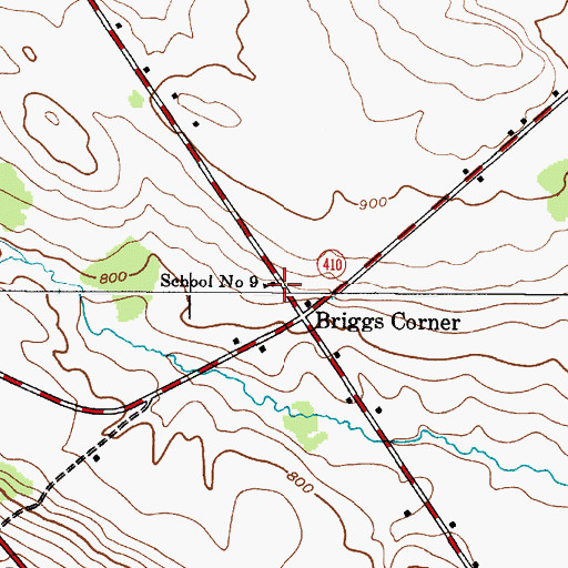 Topographic Map of School Number 9 (historical), NY
