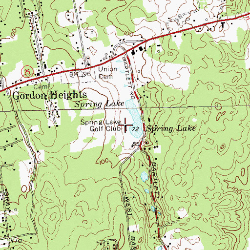 Topographic Map of Spring Lake Golf Club, NY