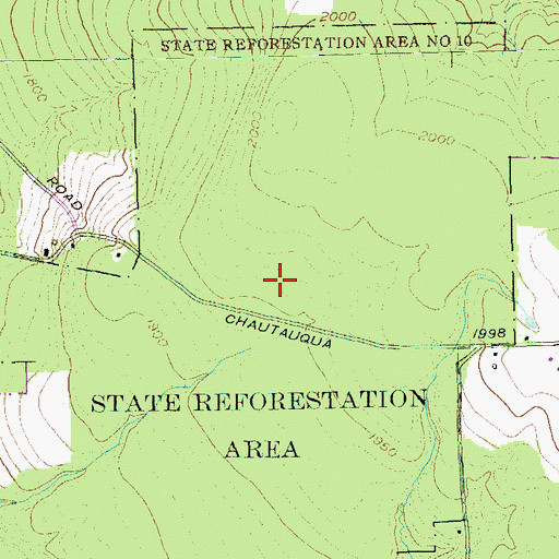 Topographic Map of State Reforestation Area Number 10, NY
