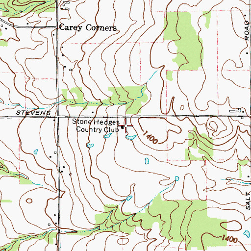 Topographic Map of Stone Hedges Country Club, NY