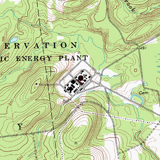 Topographic Map of United States Reservation Knolls Atomic Energy Plant, NY