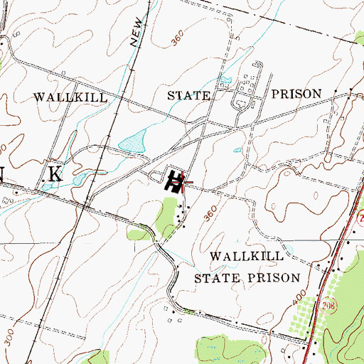 Topographic Map of Wallkill Correctional Facility, NY