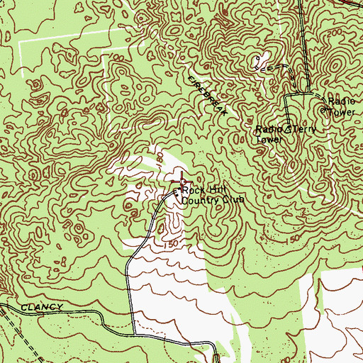 Topographic Map of Rock Hill Country Club, NY