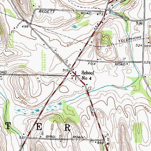 Topographic Map of School Number 4 (historical), NY
