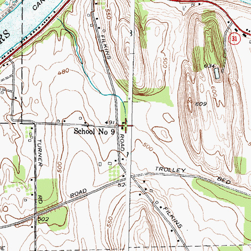 Topographic Map of School Number 9 (historical), NY
