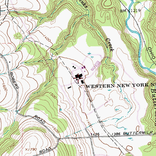 Topographic Map of Western New York Nuclear Service Center, NY