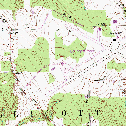 Topographic Map of Chautauqua County/Jamestown Airport, NY