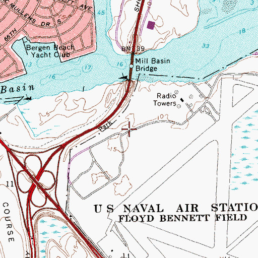 Topographic Map of Brooklyn Coast Guard Air Station, NY