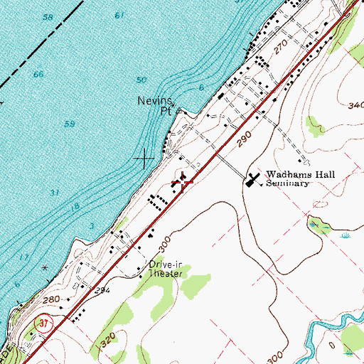 Topographic Map of Cedars Nursing Home, NY