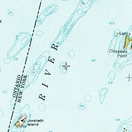 Topographic Map of Cedar Island Shoal, NY