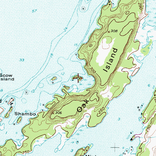 Topographic Map of Snug Harbor Island, NY