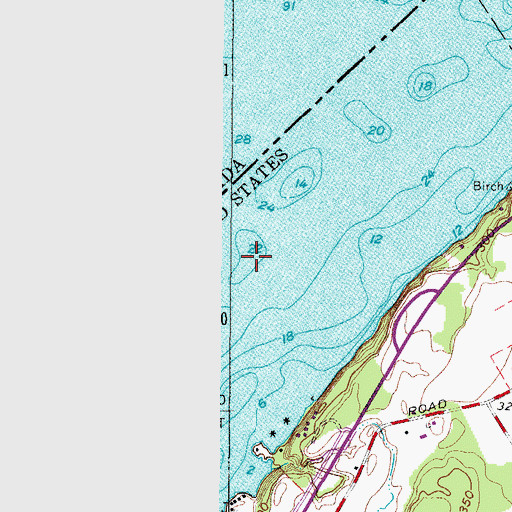 Topographic Map of Oak Point Shoal, NY