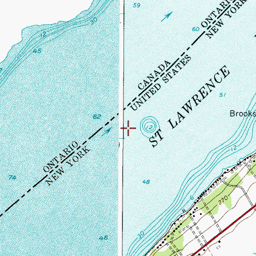 Topographic Map of Catamaran Shoal, NY