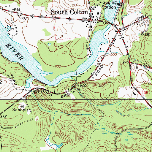 Topographic Map of Cold Brook, NY