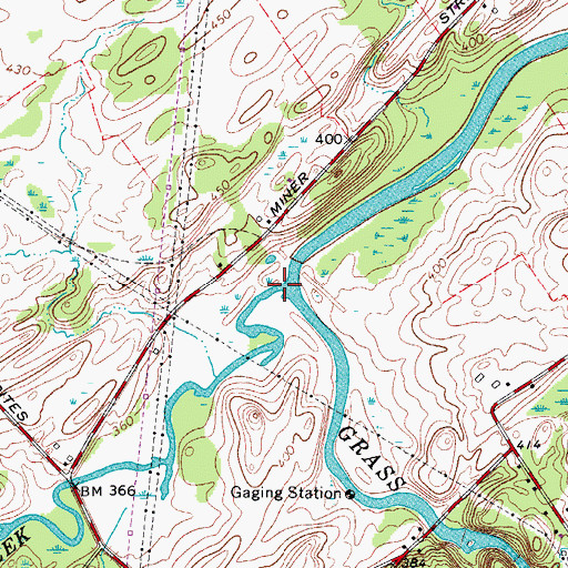Topographic Map of Harrison Creek, NY