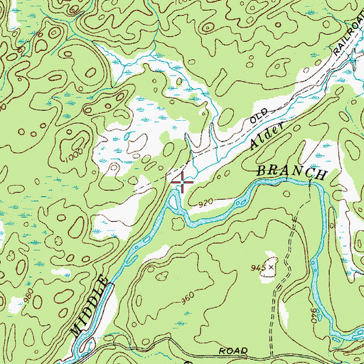 Topographic Map of Alder Brook, NY