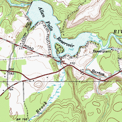 Topographic Map of Alder Meadow Brook, NY
