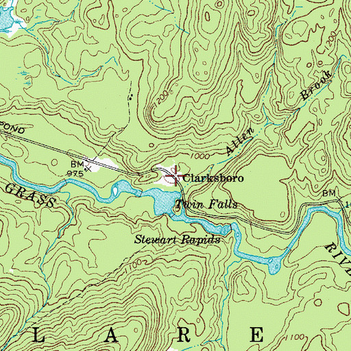 Topographic Map of Allen Brook, NY