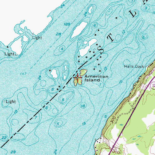 Topographic Map of American Island, NY