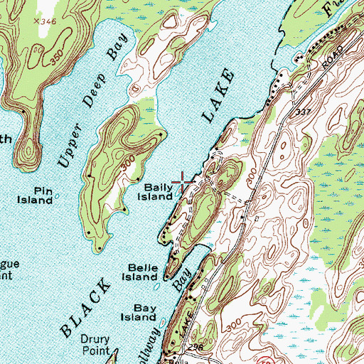 Topographic Map of Baily Island, NY