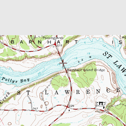 Topographic Map of Barnhart Island Bridge, NY