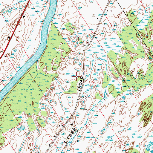 Topographic Map of Barter Creek, NY