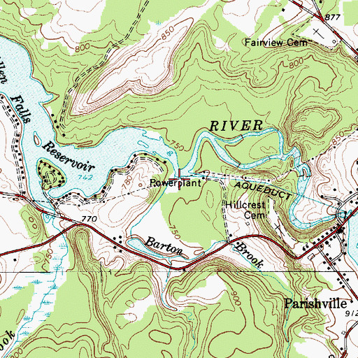 Topographic Map of Barton Brook, NY