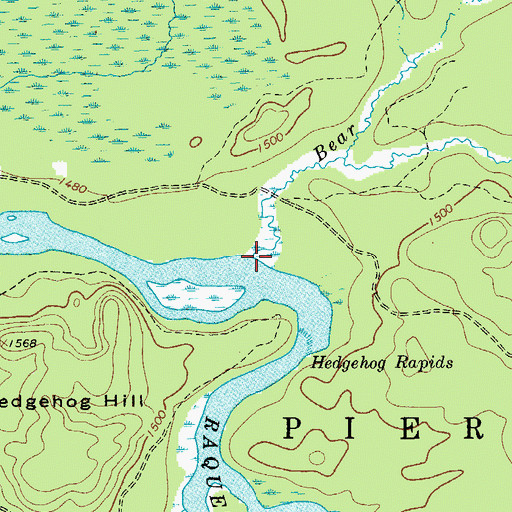 Topographic Map of Bear Brook, NY