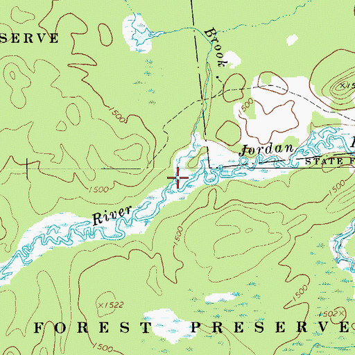 Topographic Map of Bear Brook, NY
