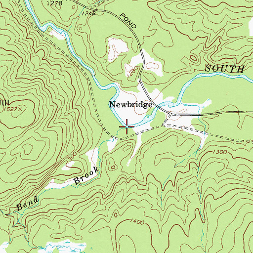 Topographic Map of Bend Brook, NY
