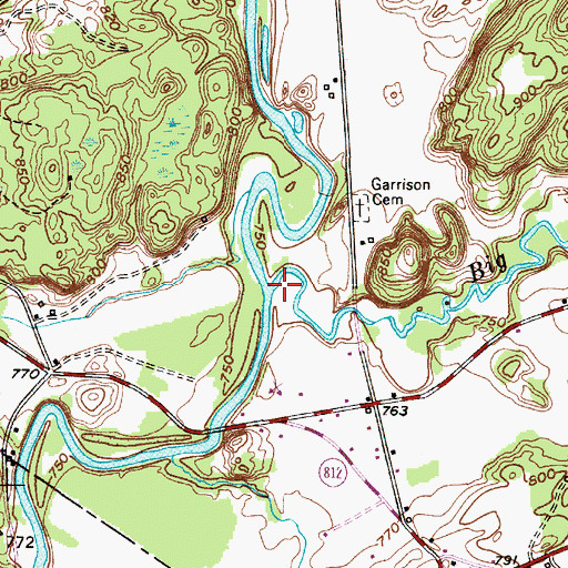 Topographic Map of Big Creek, NY