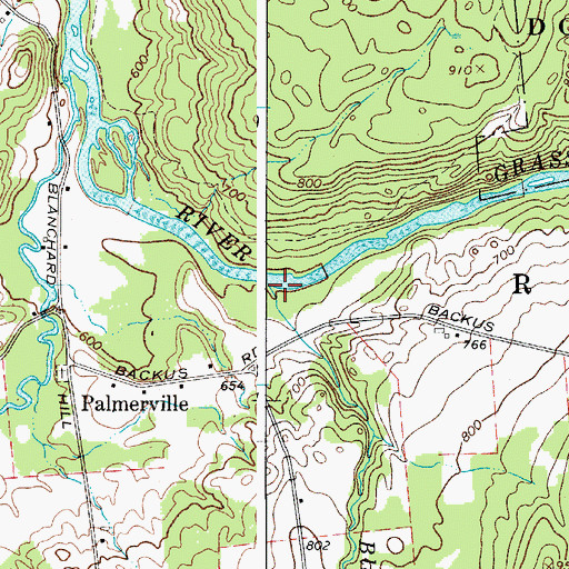Topographic Map of Black Brook, NY