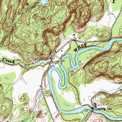 Topographic Map of Black Creek, NY