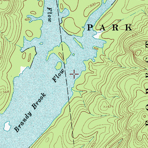 Topographic Map of Brandy Brook, NY