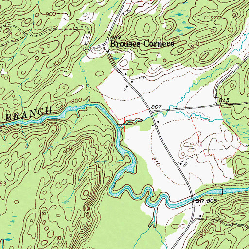 Topographic Map of Buck Brook, NY
