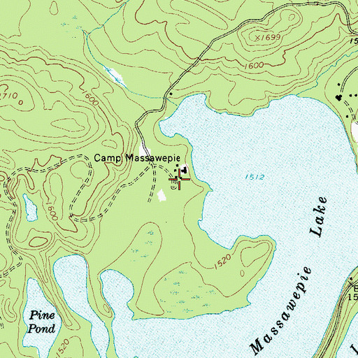Topographic Map of Camp Massawepie, NY