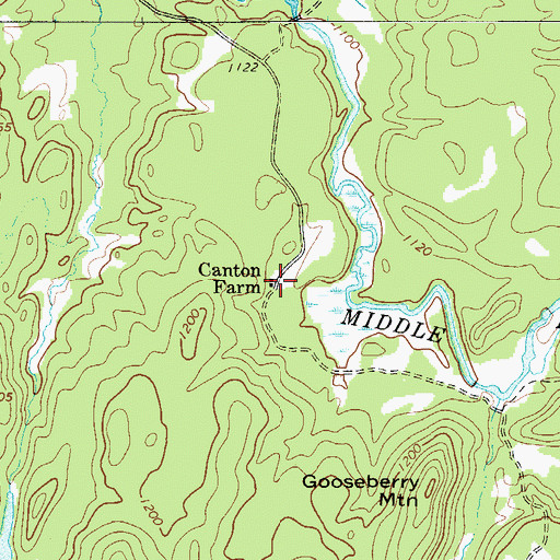 Topographic Map of Canton Farm, NY