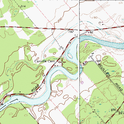 Topographic Map of Carville Cemetery, NY