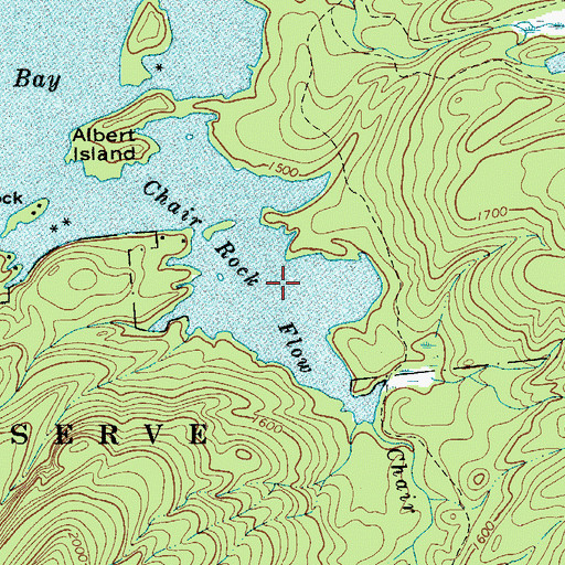 Topographic Map of Chair Rock Flow, NY