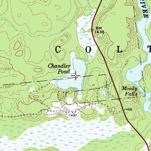 Topographic Map of Chandler Pond, NY