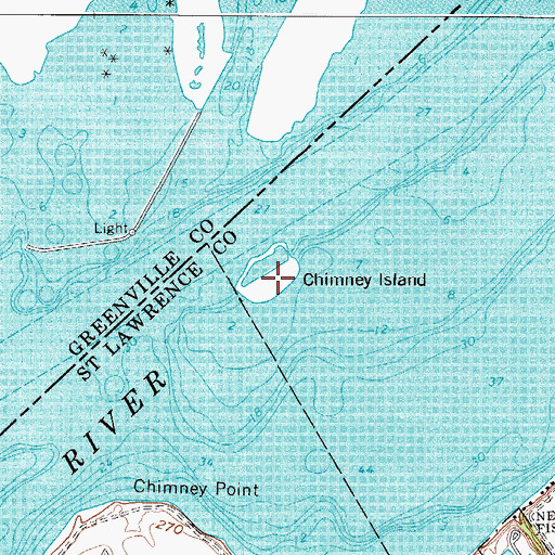 Topographic Map of Chimney Island, NY