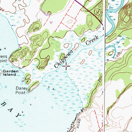 Topographic Map of Chippewa Creek, NY
