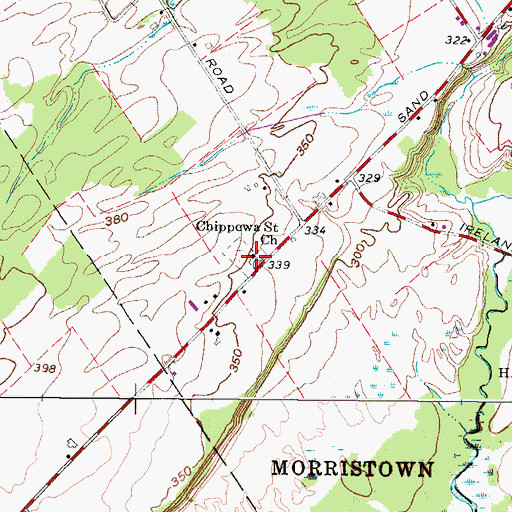 Topographic Map of Chippewa Station Church, NY