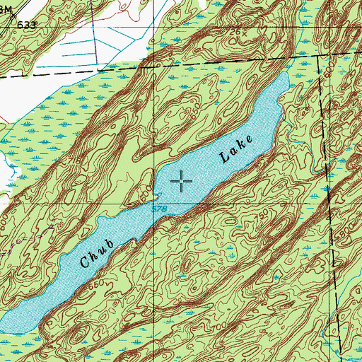 Topographic Map of Chub Lake, NY