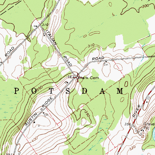 Topographic Map of Clark Cemetery, NY