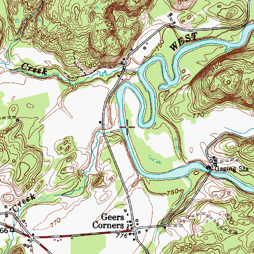Topographic Map of Clear Creek, NY