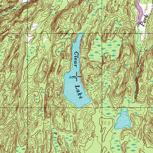 Topographic Map of Clear Lake, NY